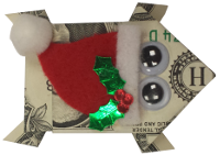 Folded Money Holiday Frog